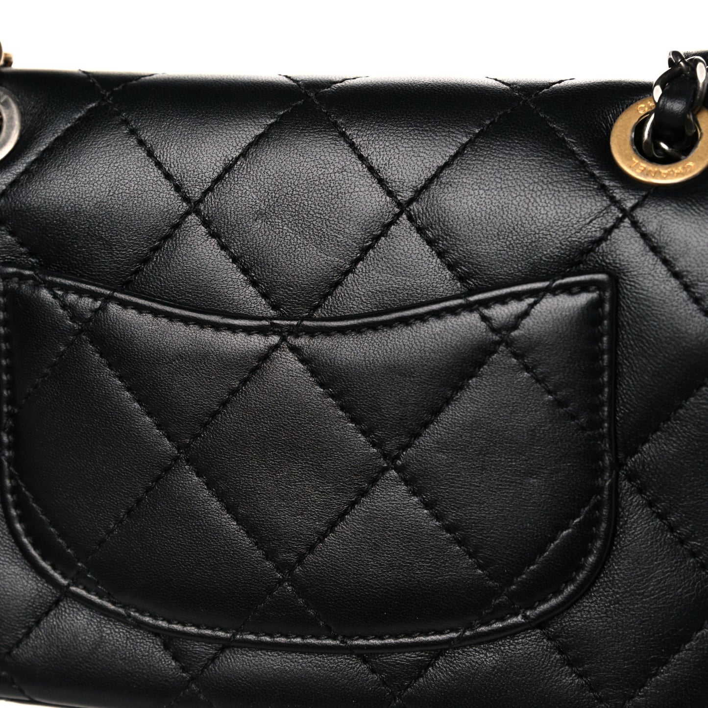 Lambskin Quilted Mini Coco Clips Single Flap Black