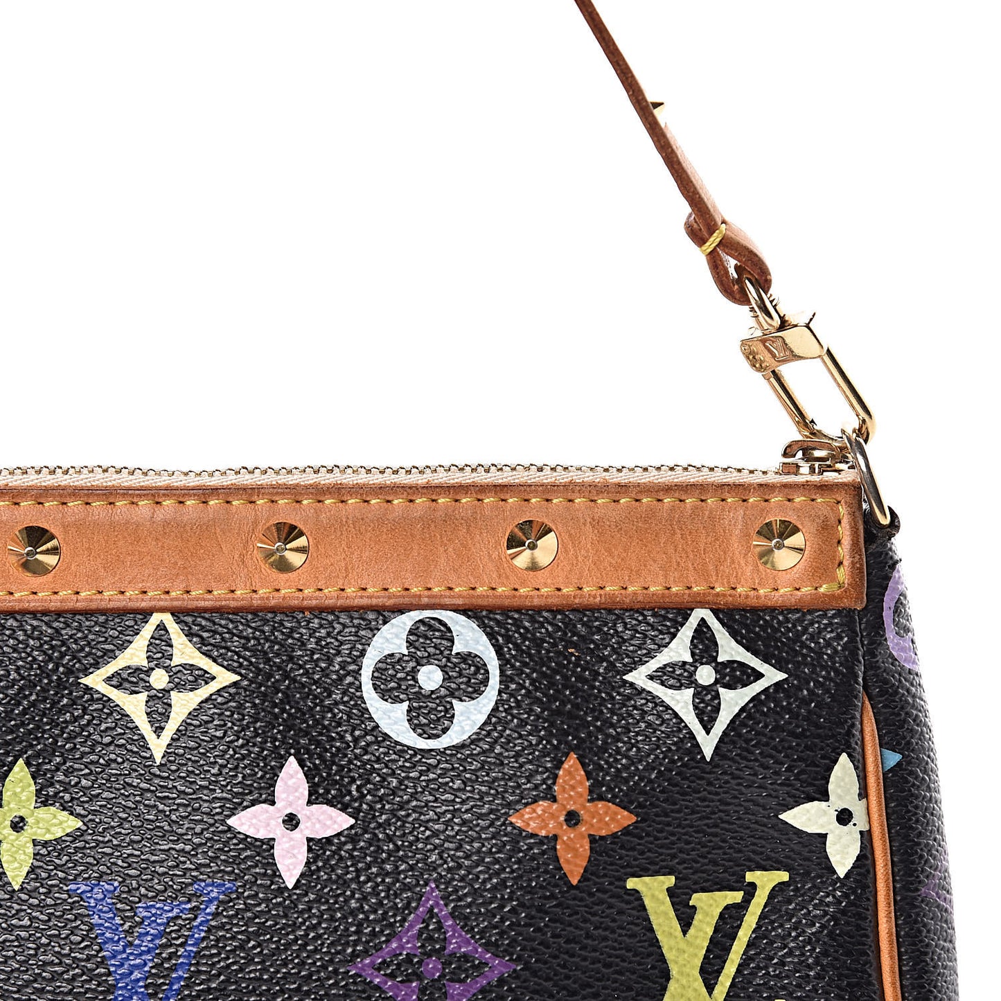Monogram Multicolor Pochette Accessories Black