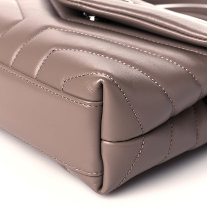 Saint Laurent Calfskin Y Quilted Monogram Toy Loulou Satchel Dusty Grey 10 of 10