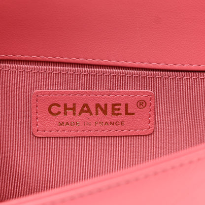 Chanel Calfskin Chevron Quilted Small Boy Flap Pink 6 of 10