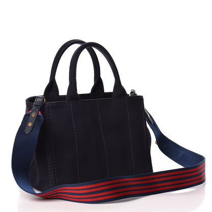 Prada Canapa Small Logo Tote Blue Talco 4 of 9