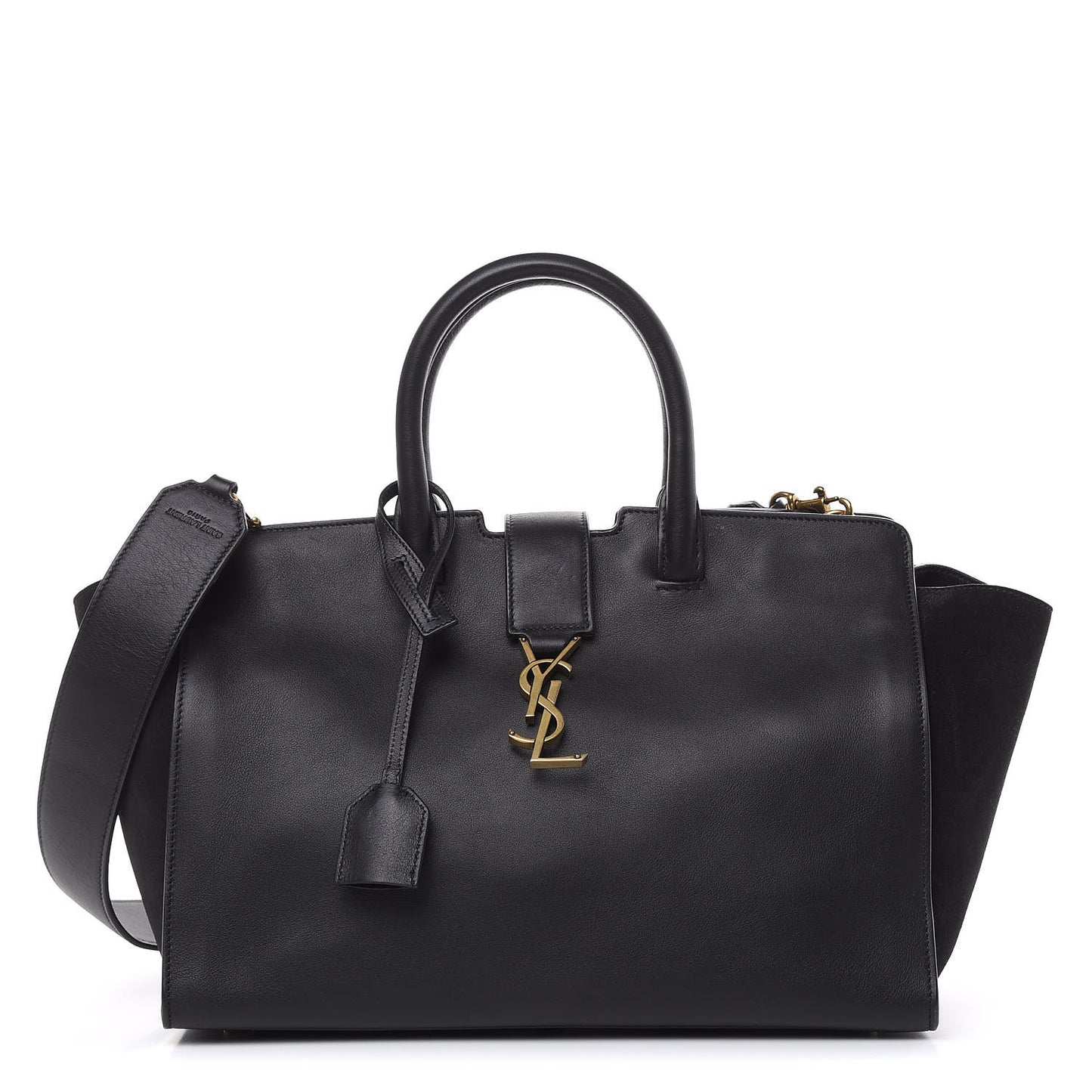 Calfskin Suede Small Monogram Downtown Cabas Black