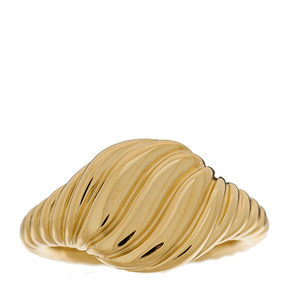 David Yurman 18K Yellow Gold Sculpted Cable Pinky Ring 45 3.5 1 of 4