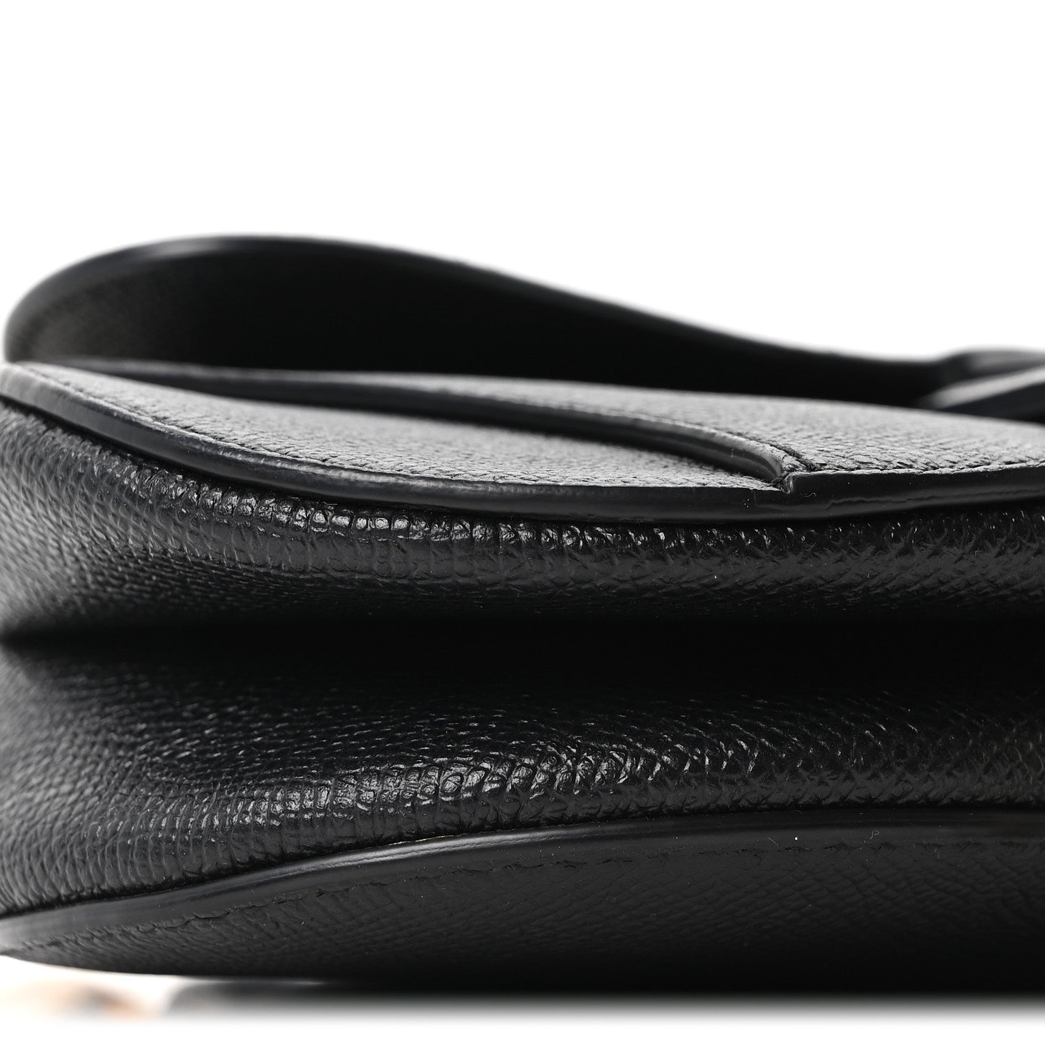 Christian Dior Grained Calfskin Mini Saddle Bag Black 8 of 9