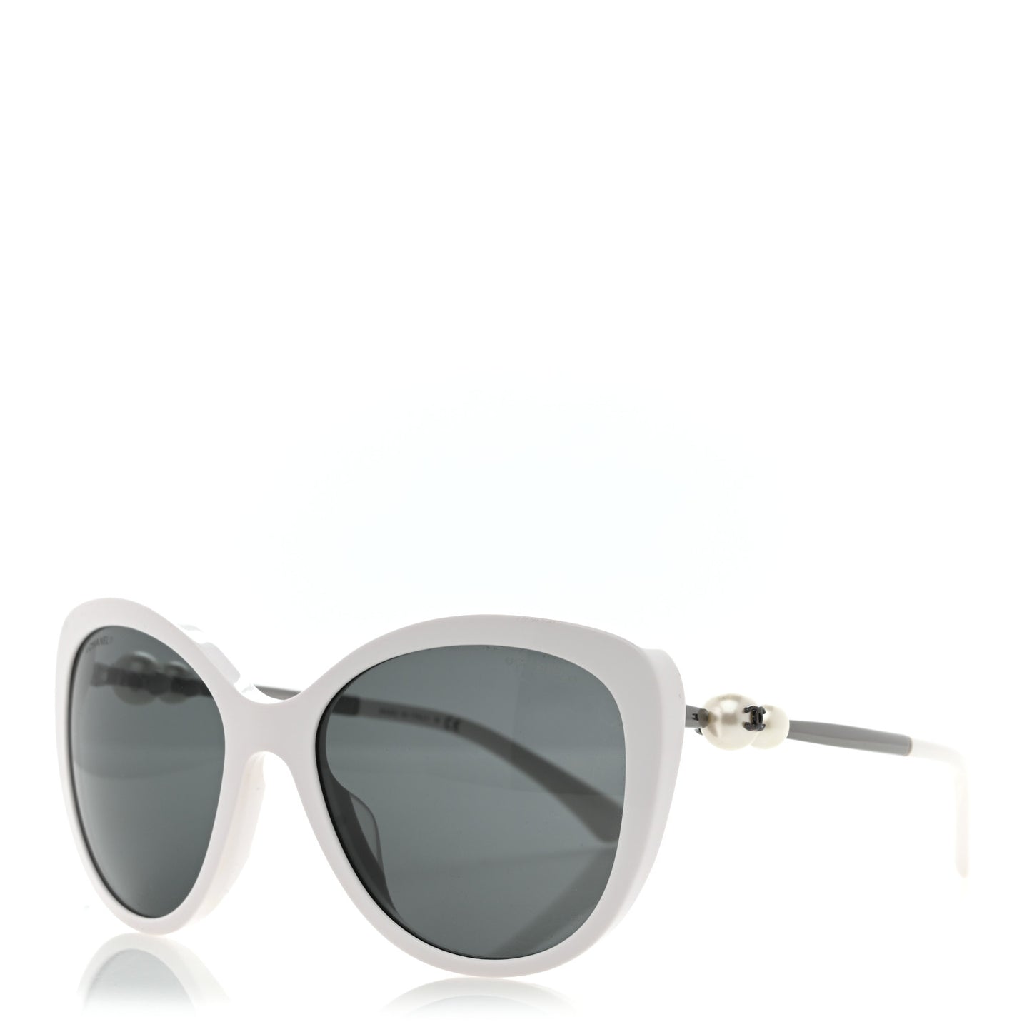 Acetate Pearl Butterfly Sunglasses 5338-H-A White