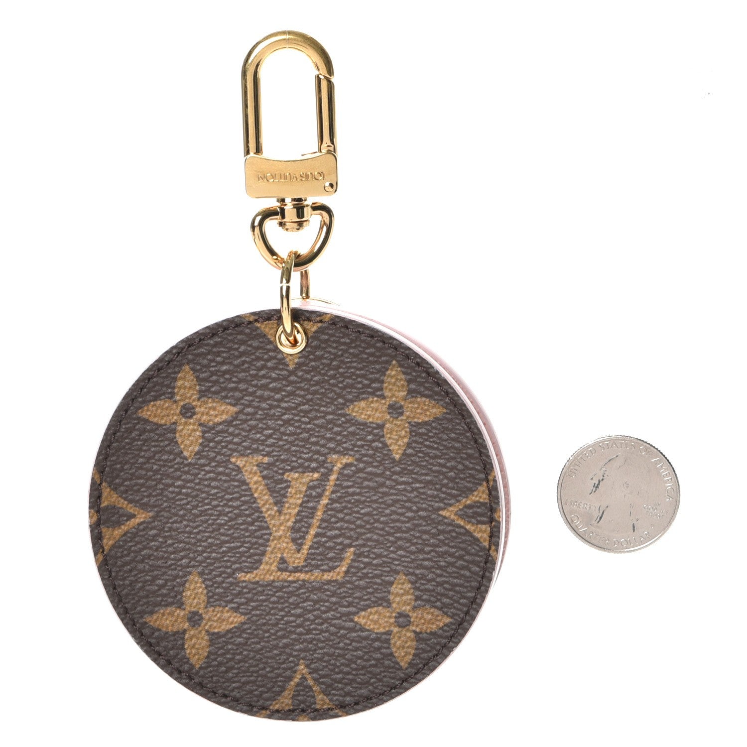 Louis Vuitton Monogram LV Mirror Bag Charm Key Holder Rose Ballerine 2 of 9