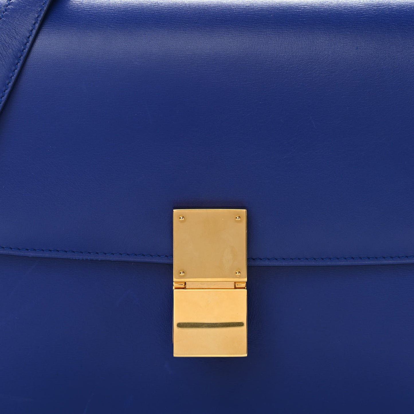 Box Calfskin Medium Classic Box Flap Bag Indigo