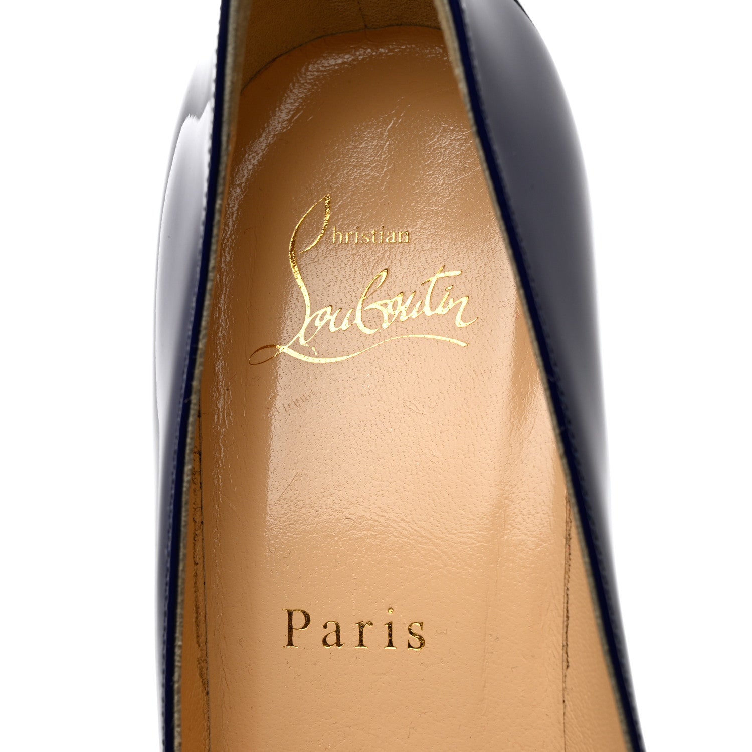 Christian Louboutin Patent Decoltish 85 Pumps 37 Encre 6 of 11