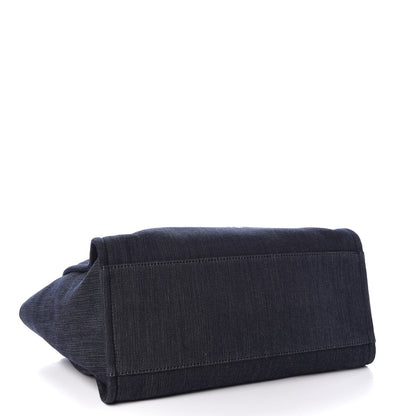 Chanel Denim Large Deauville Tote Dark Blue 5 of 8