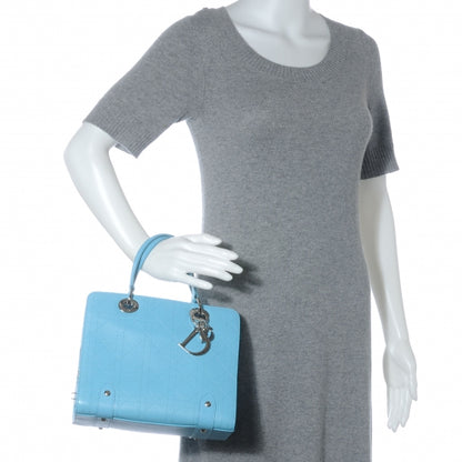 Christian Dior Calfskin Cannage Tote Turquoise 2 of 7