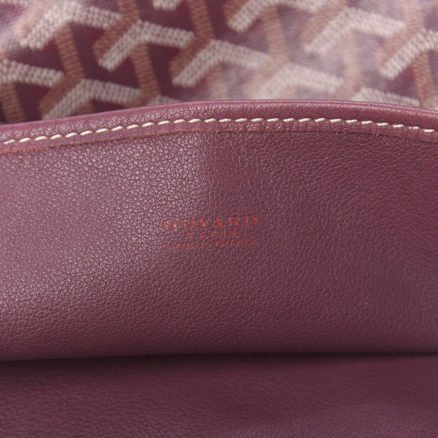 Goyardine Reversible Anjou PM Burgundy