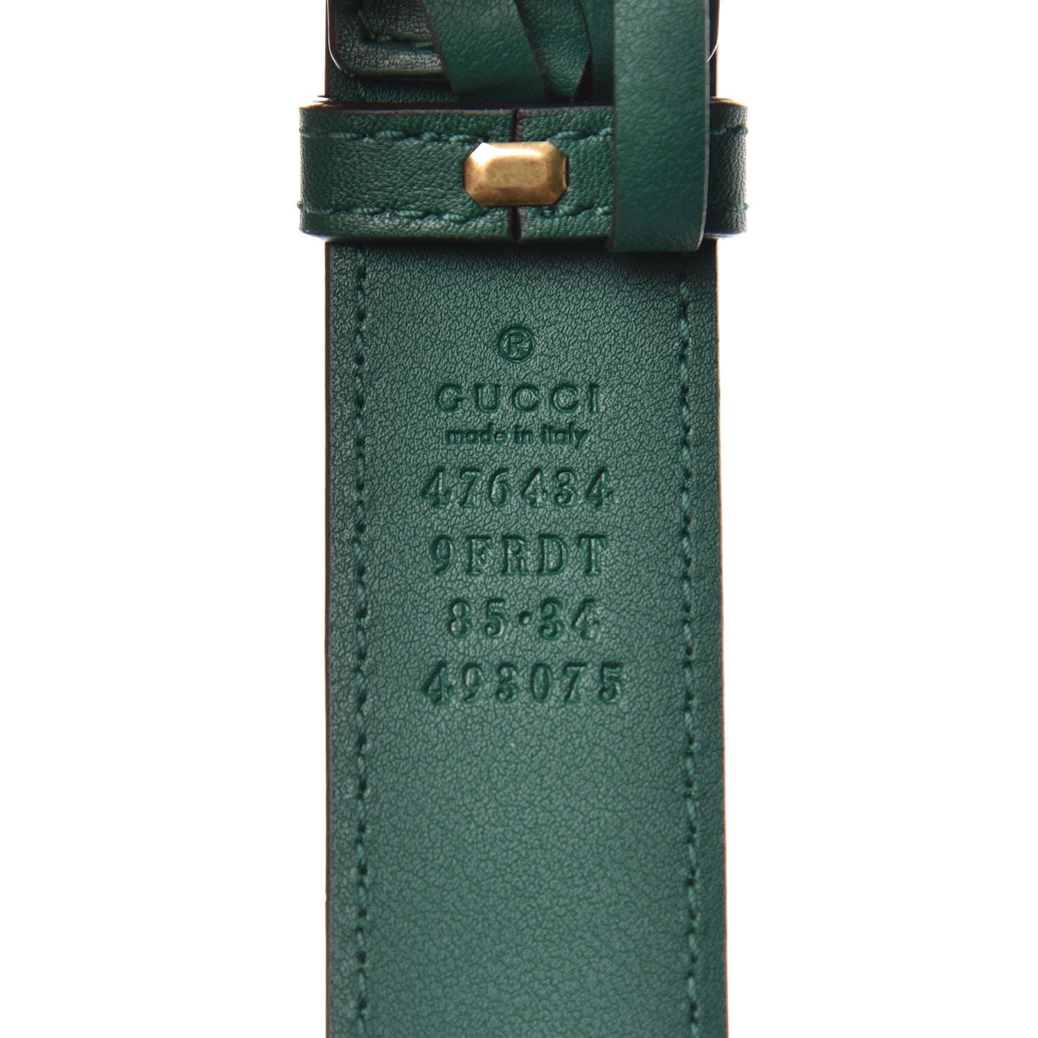 Gucci Velvet Matelasse GG Marmont Belt Bag 85 34 Green 8 of 8