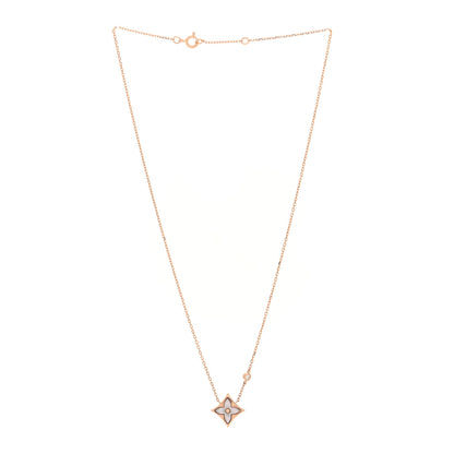 Louis Vuitton 18K Pink Gold Diamond Pink Mother of Pearl Color Blossom BB Star Pendant Necklace 3 of 5