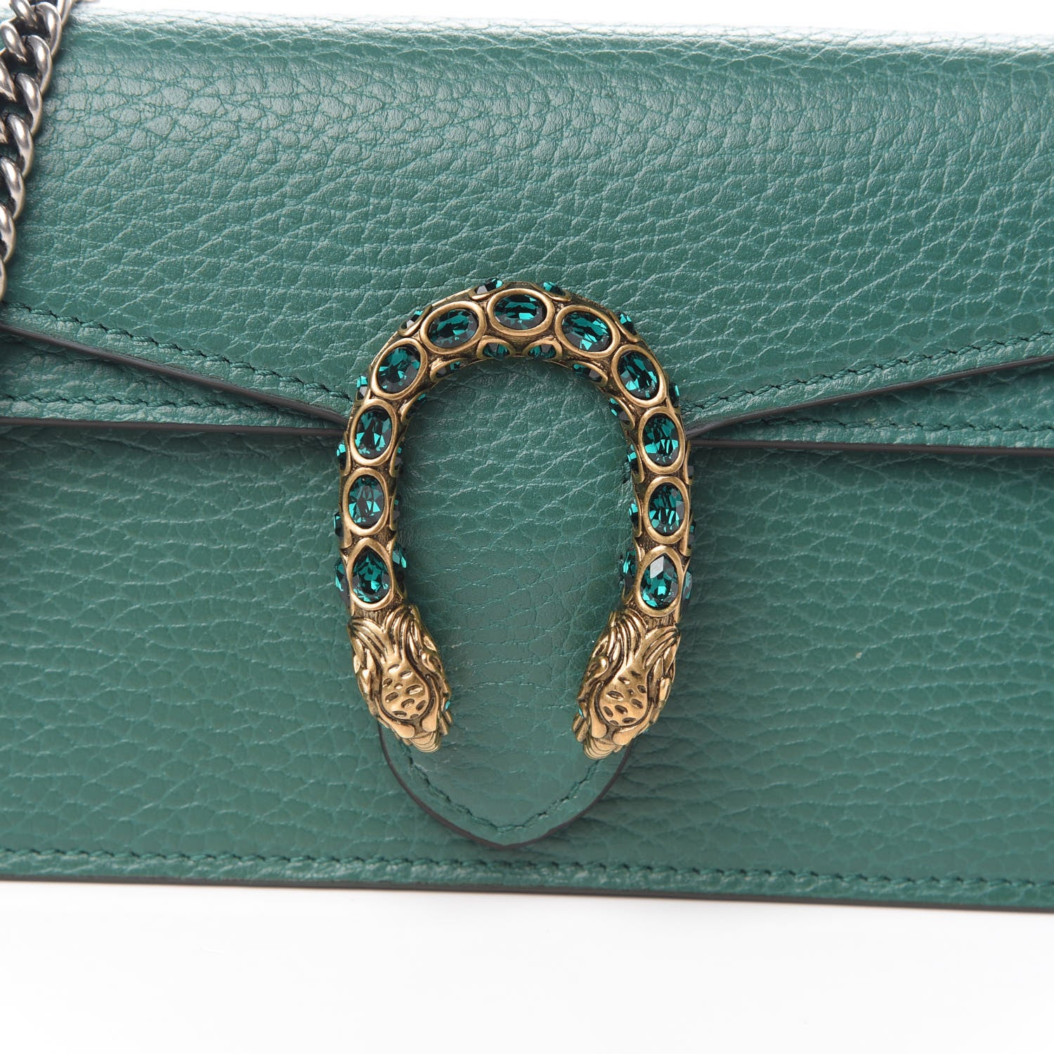 Gucci Calfskin Super Mini Dionysus Shoulder Bag Emerald 9 of 9