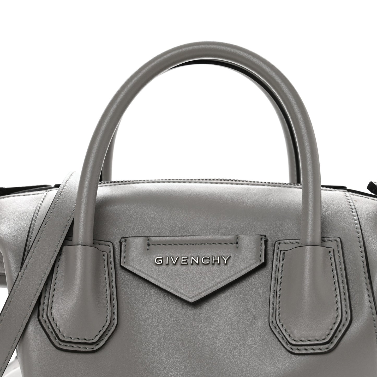 Calfskin Small Soft Antigona Pearl Grey