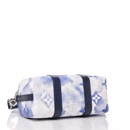 Louis Vuitton Monogram Watercolor City Keepall Blue 5 of 9