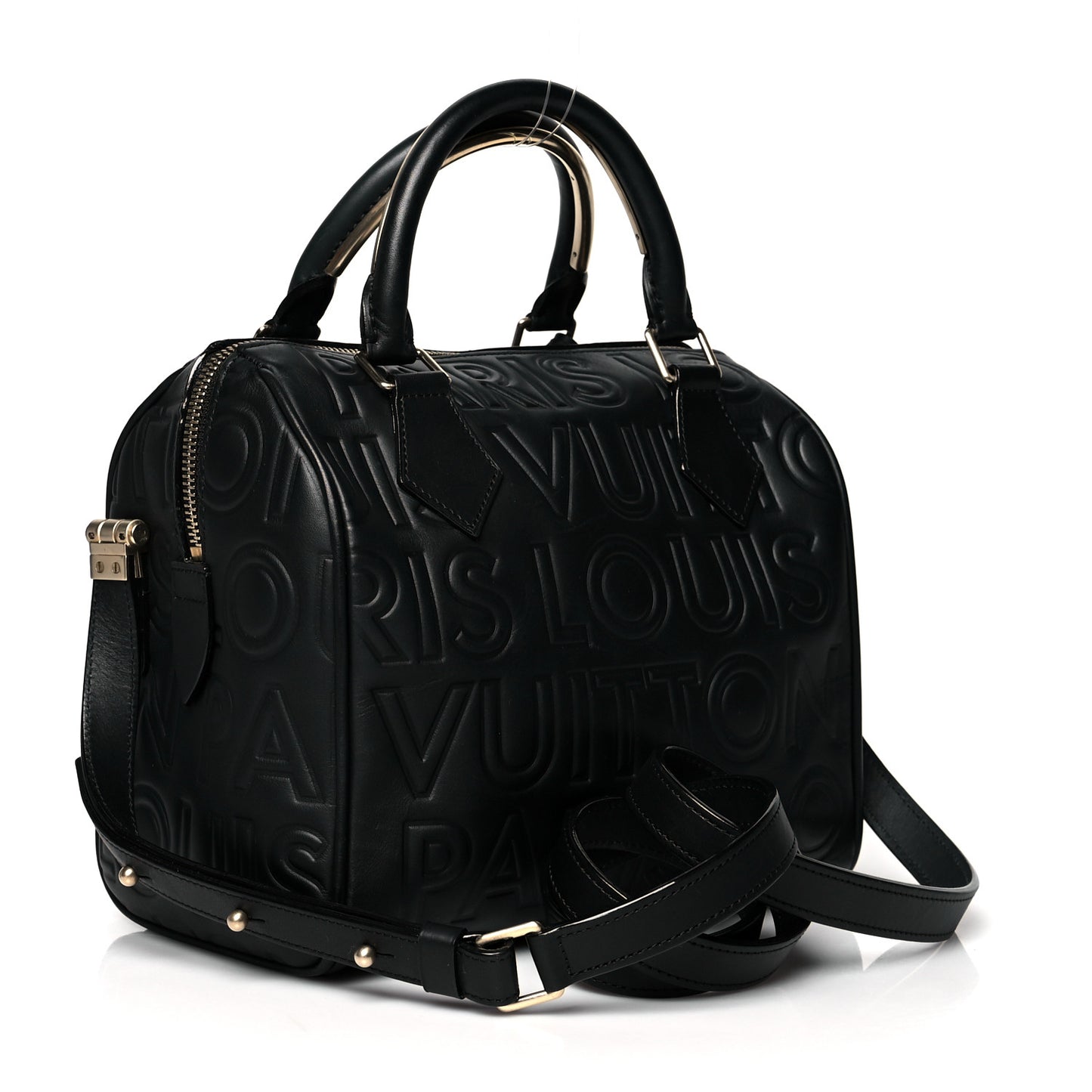 Calfskin Embossed Mini Cube Speedy Black