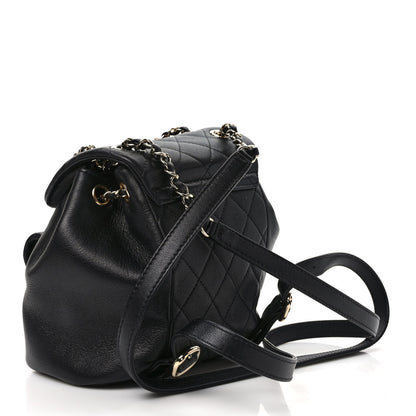 Chanel Lambskin Quilted Small Duma Drawstring Backpack Black 2 of 8
