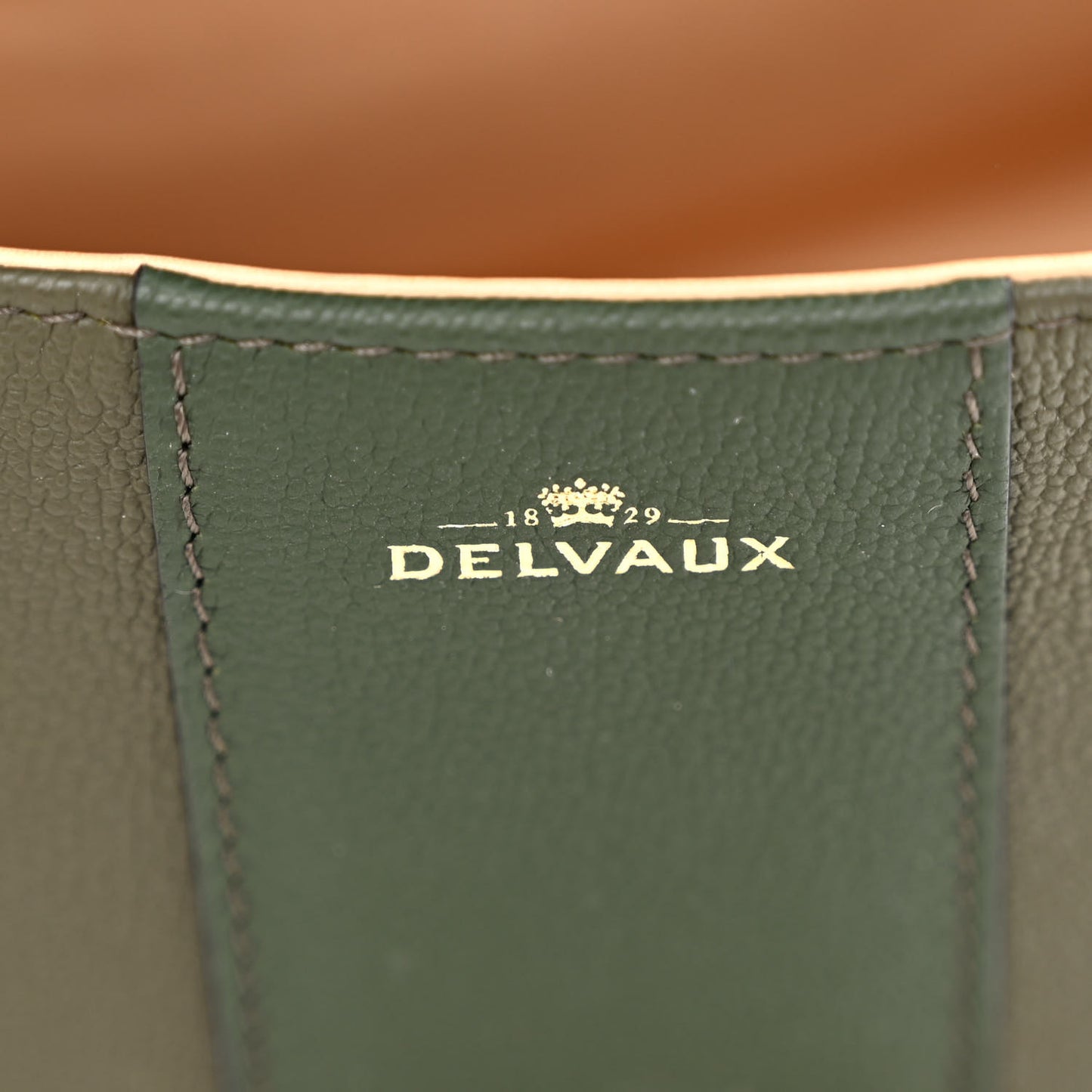 Grained Rodeo Calfskin Mini Brillant Camaieux Satchel Kaki