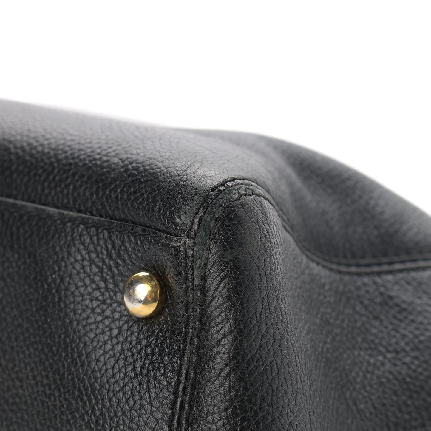 Calfskin Cerf Executive Shopper Tote Black