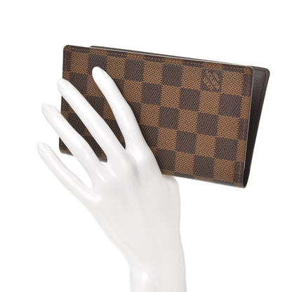Louis Vuitton Damier Ebene Checkbook Cover Wallet 2 of 6