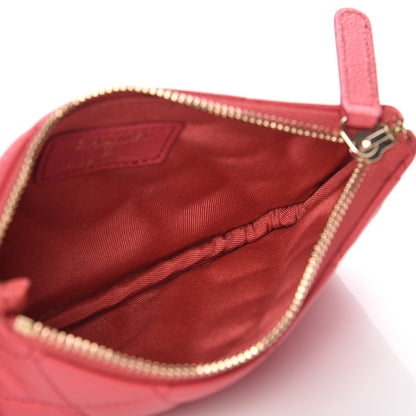 Chanel Caviar Quilted Small Cosmetic Case Dark Pink 5 of 8