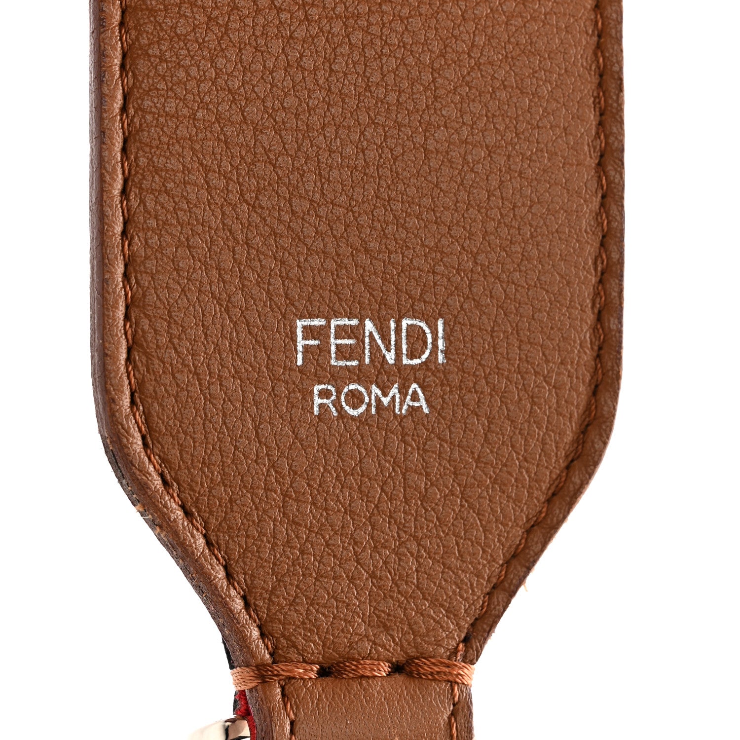 Fendi Velvet Tapestry Calfskin FF Strap You Rosso Corteccia 3 of 5
