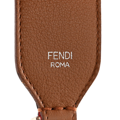 Fendi Velvet Tapestry Calfskin FF Strap You Rosso Corteccia 3 of 5
