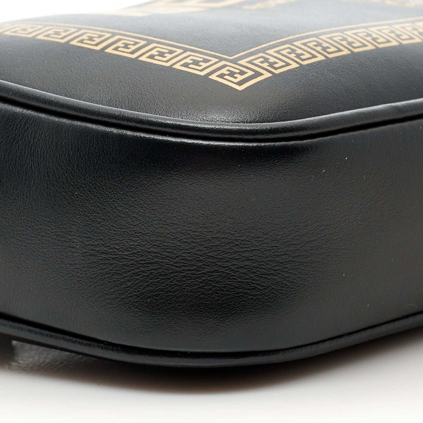 X VERSACE Vitello Cover Fendace Medusa Small Camera Case Black Gold