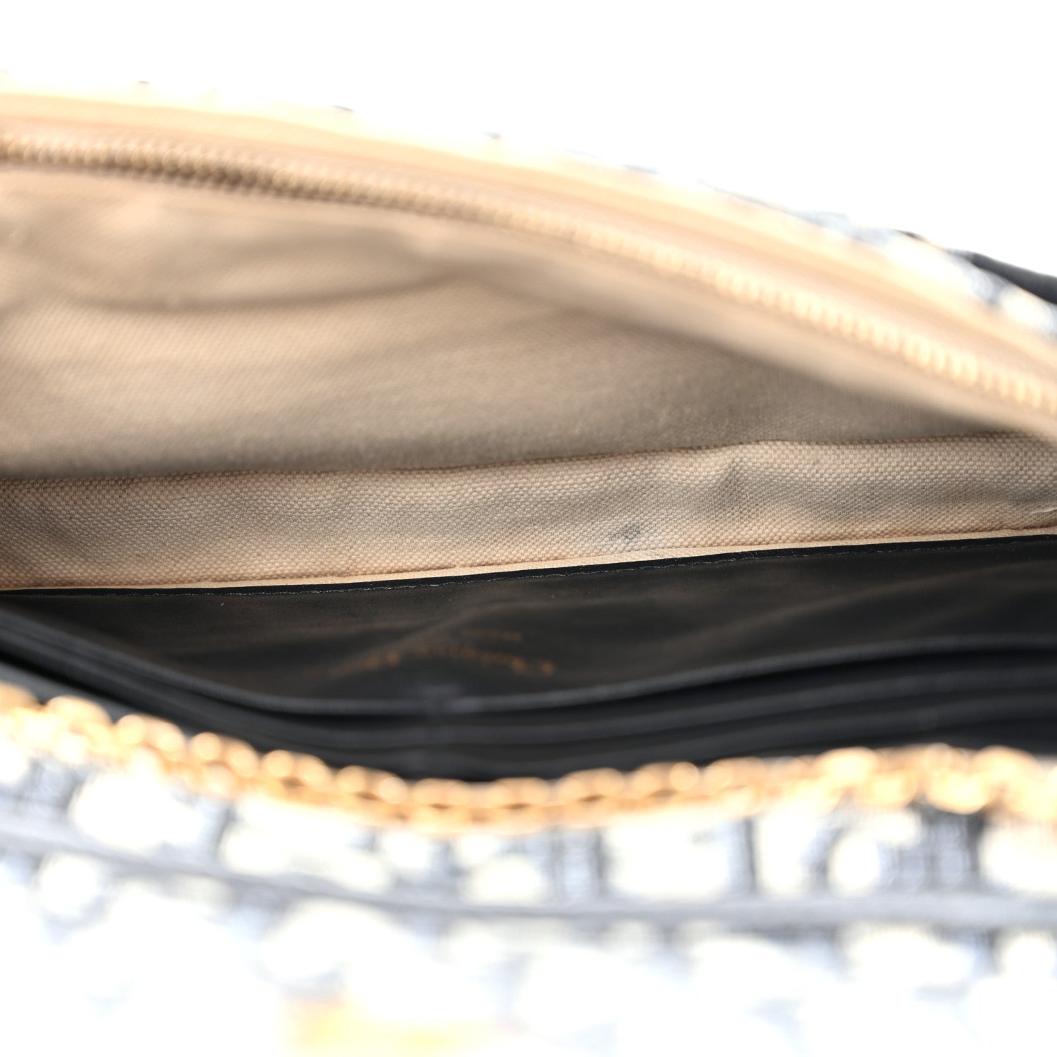 Christian Dior Oblique Saddle Chain Pouch Blue 5 of 12