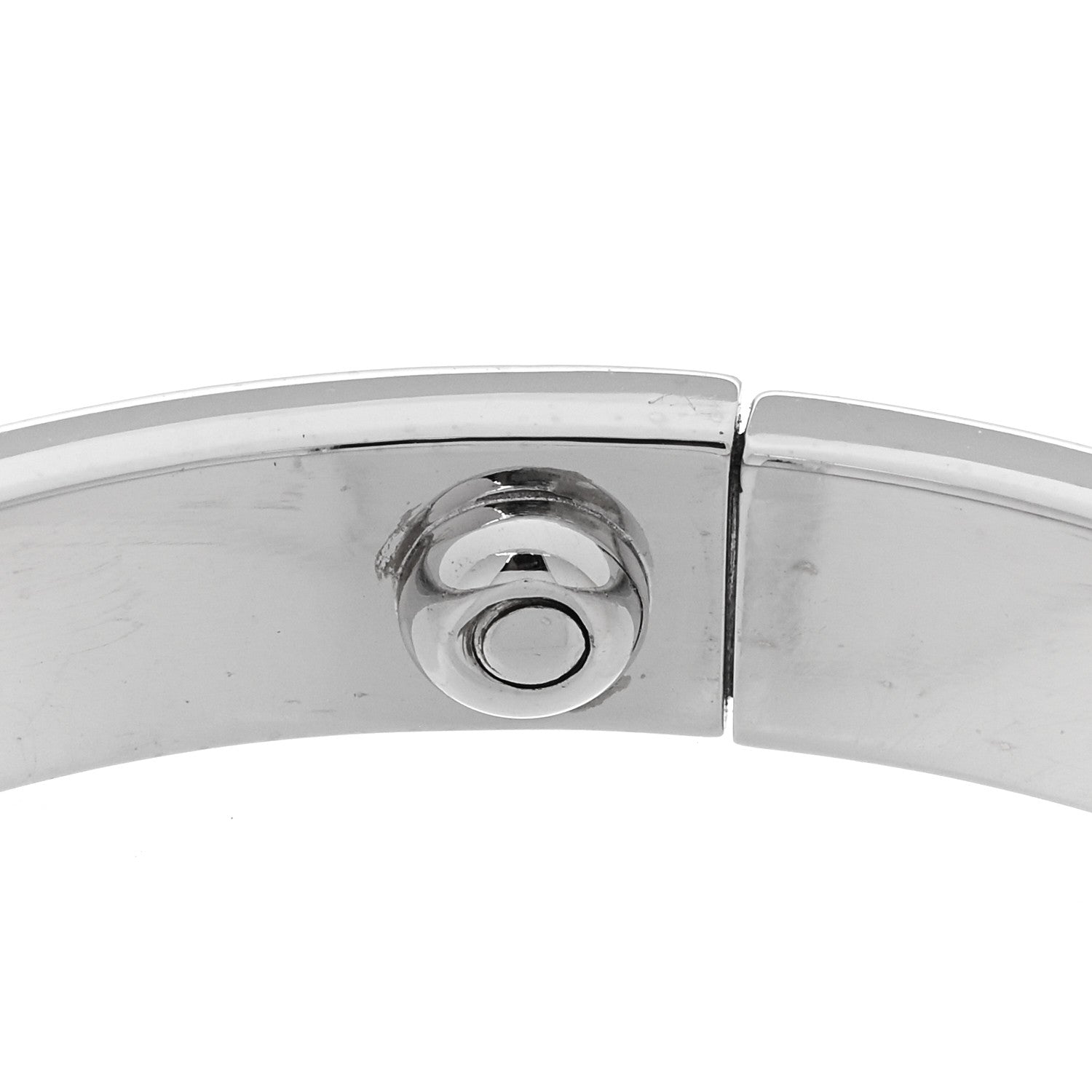 Cartier 18K White Gold 4 Diamond LOVE Bracelet 16 5 of 8
