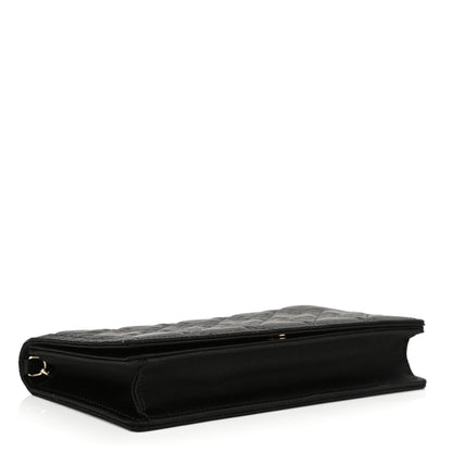 Christian Dior Satin Cannage Lady Dior Clutch Black 4 of 11