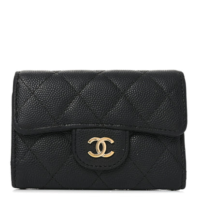 Chanel Caviar Quilted Classic 4 Key Holder Wallet Black 1 of 8