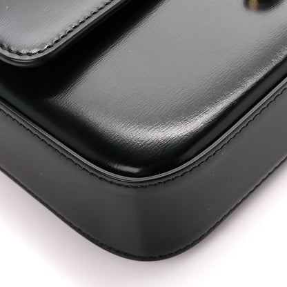 Celine Shiny Calfskin Triomphe Chain Shoulder Bag Black 11 of 12