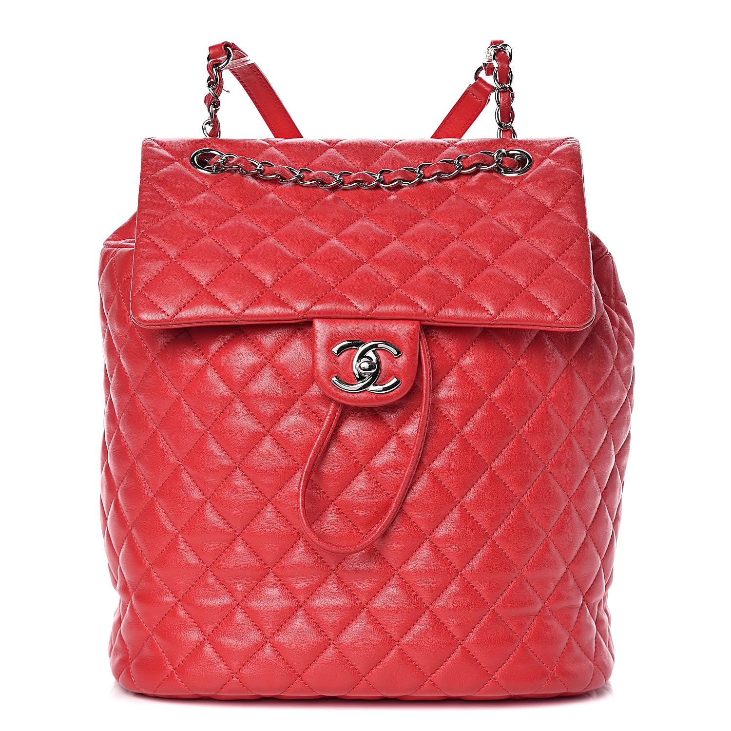 Chanel Lambskin Quilted Large Urban Spirit Backpack Red 1 of 9
