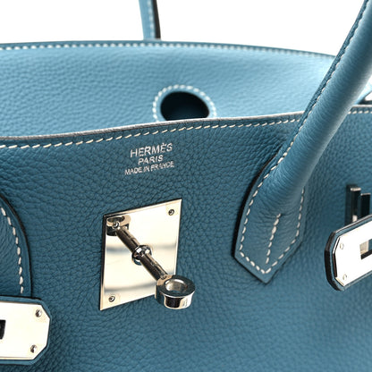 Hermes Togo Birkin 30 Blue Jean 6 of 9