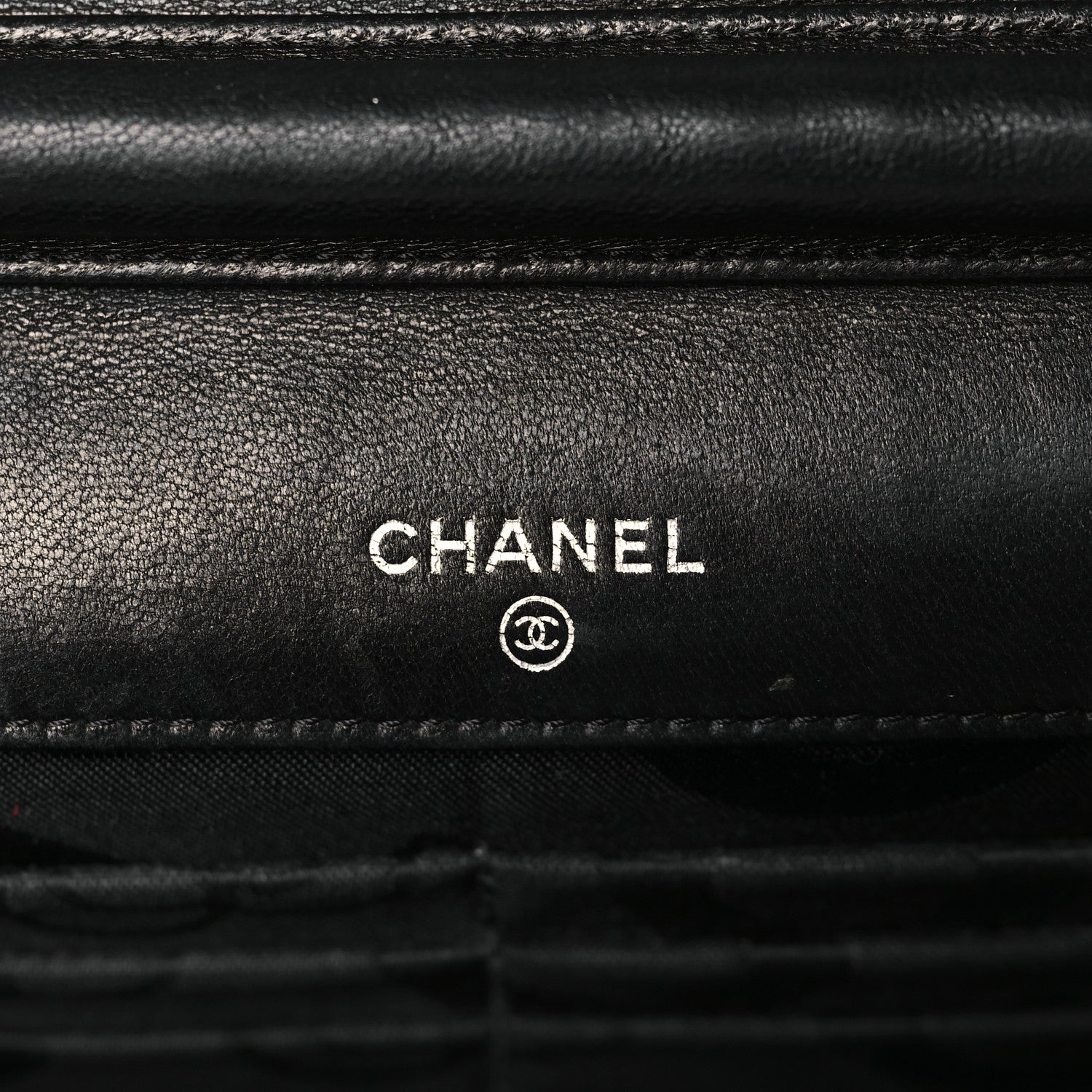 Chanel Lambskin Vertical Quilted Wallet On Chain WOC Black 6 of 9