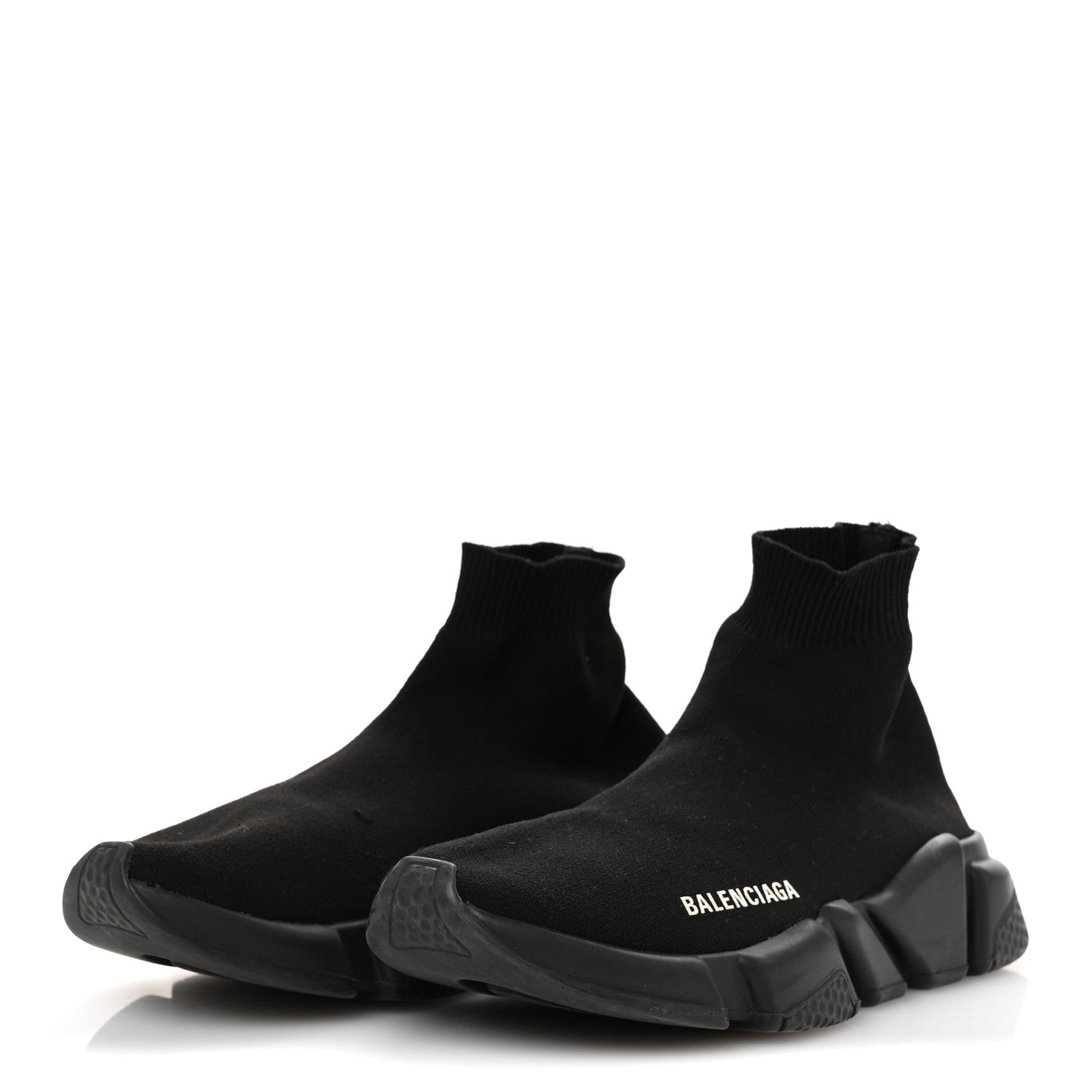 Balenciaga Neoprene Knit Womens Speed Sneakers 37 Black 4 of 9