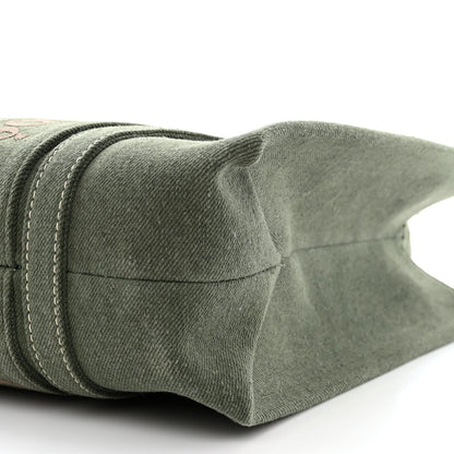 Chloe Linen Medium Woody Tote Wide Forest 10 of 10
