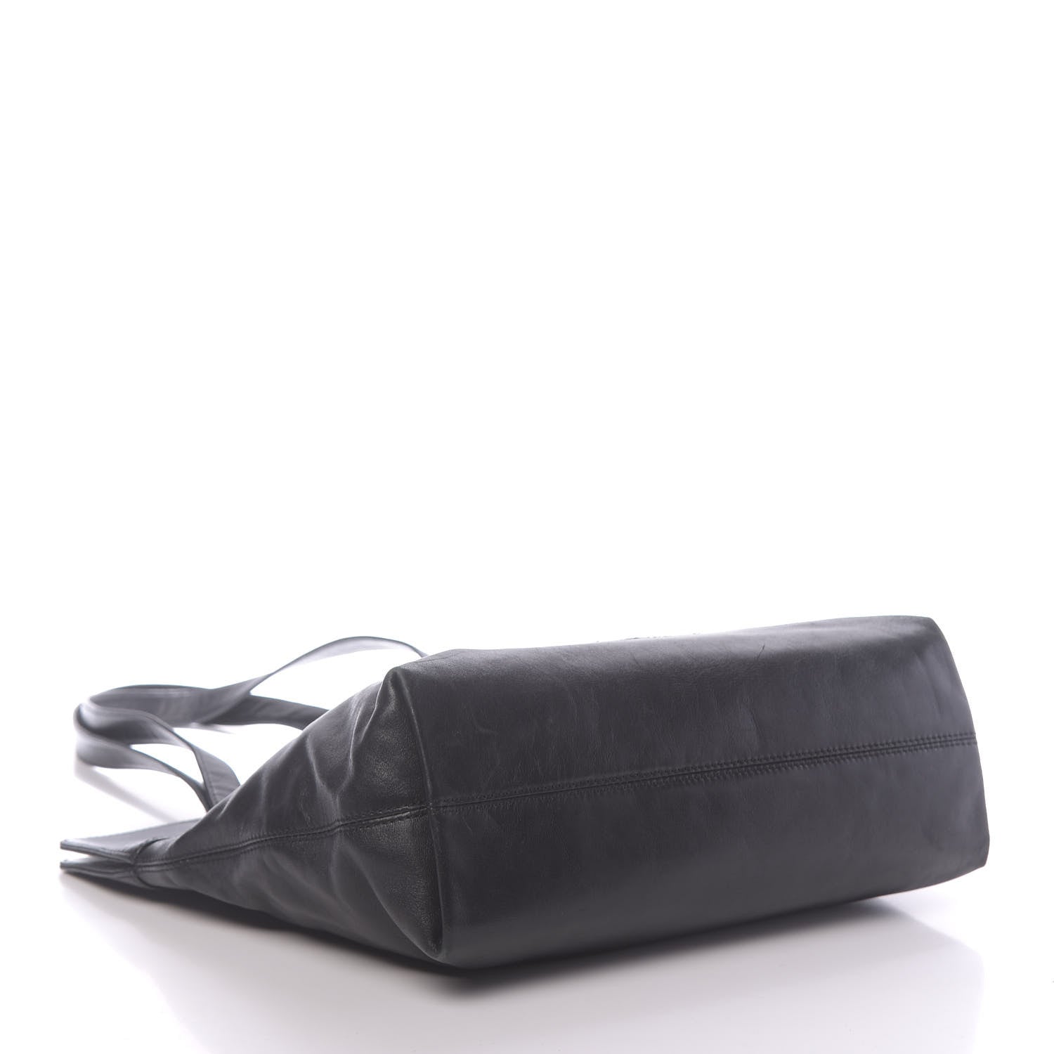 Chanel Lambskin CC Stitched Tote Black 4 of 16