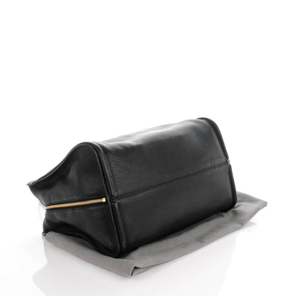 Alexander McQueen Pebbled Calfskin Medium Skull Padlock Zip Around Tote Black 5 of 8