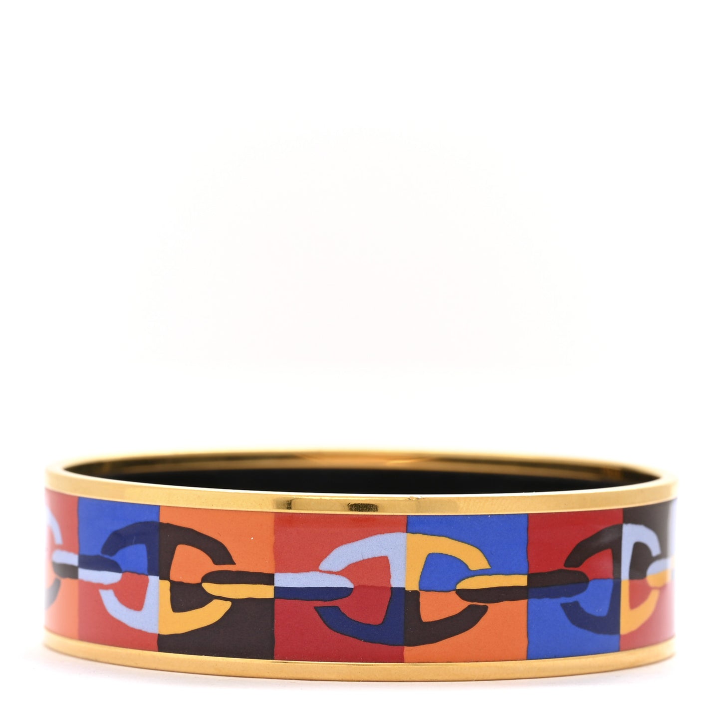 Enamel Printed Optique Chaine D'Ancre Wide Bracelet 65