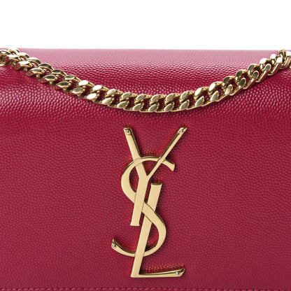 Saint Laurent Grain De Poudre Small Monogram Kate Satchel Bubblegum 11 of 11