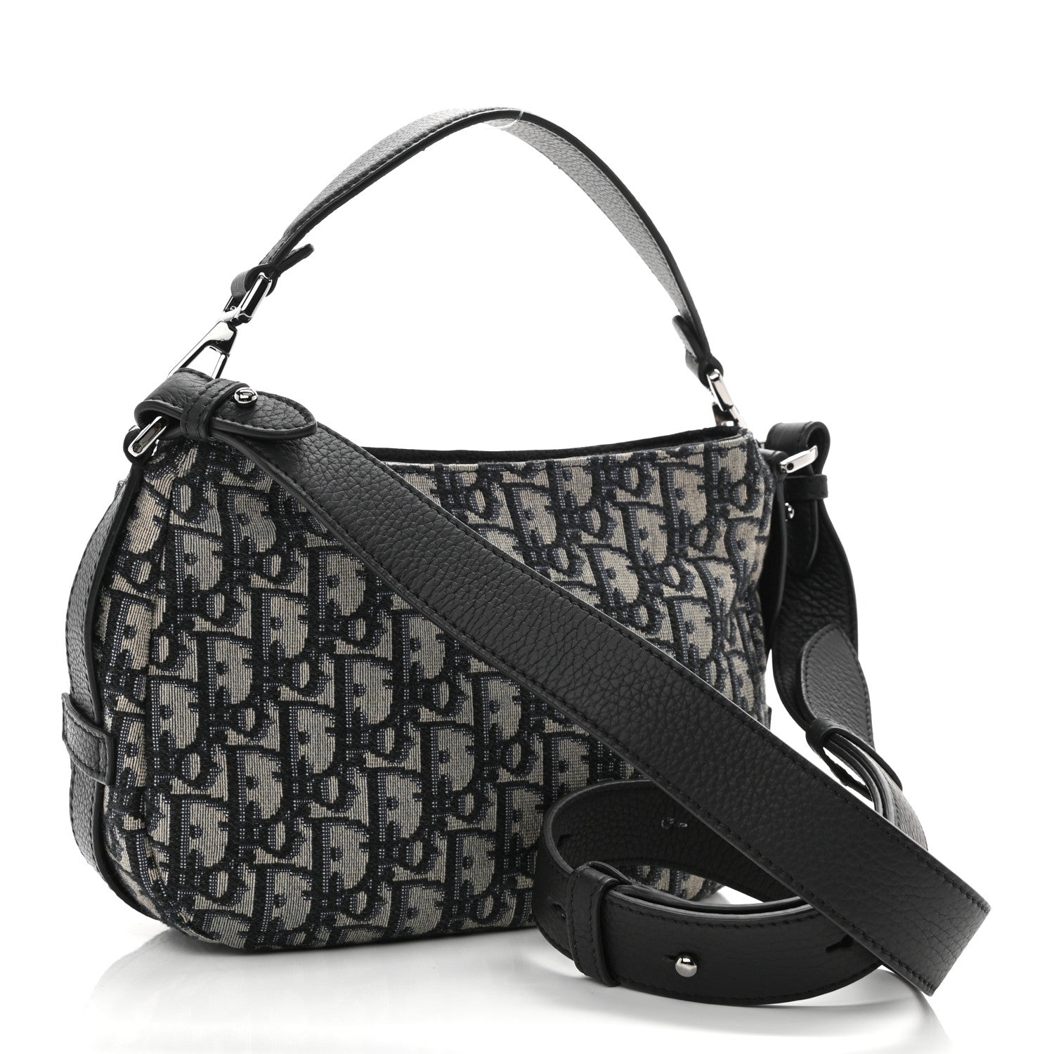 Christian Dior Oblique Mini Soft Saddle Bag Beige Black 3 of 11
