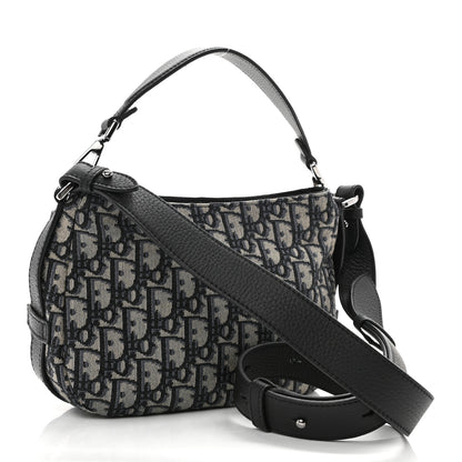 Christian Dior Oblique Mini Soft Saddle Bag Beige Black 3 of 11