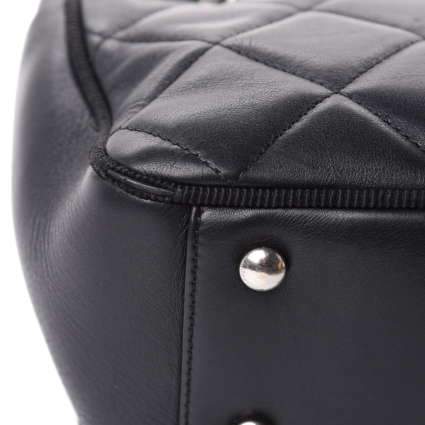 Calfskin Quilted Small Ballerine Camera Case Black