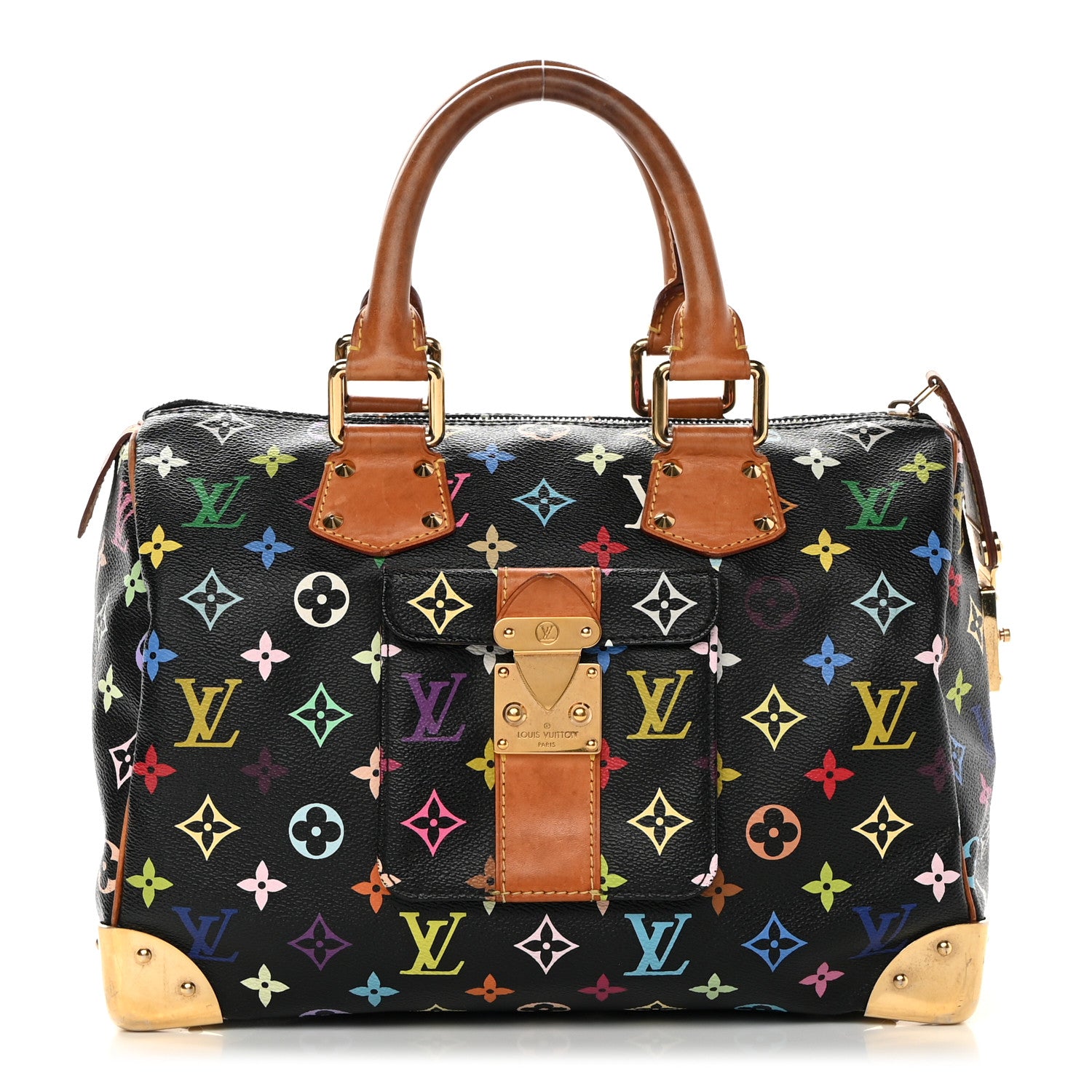 Louis Vuitton Monogram Multicolor Speedy 30 Black 1 of 17