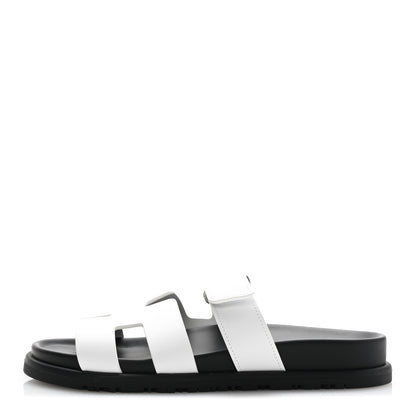 Hermes Calfskin Womens Chypre Sandals 36 White 1 of 10