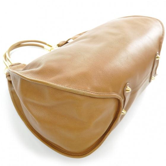 Leather 61 Medium Tote Beige