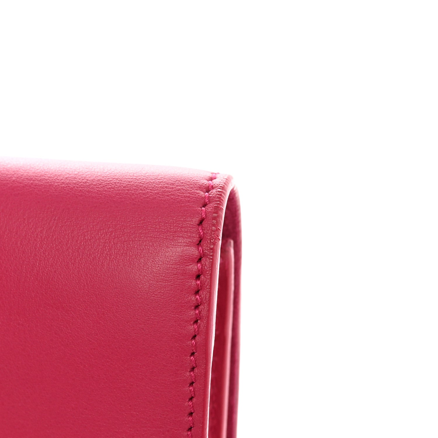 Saint Laurent Calfskin Classic Y Ligne Clutch Fuchsia 11 of 12